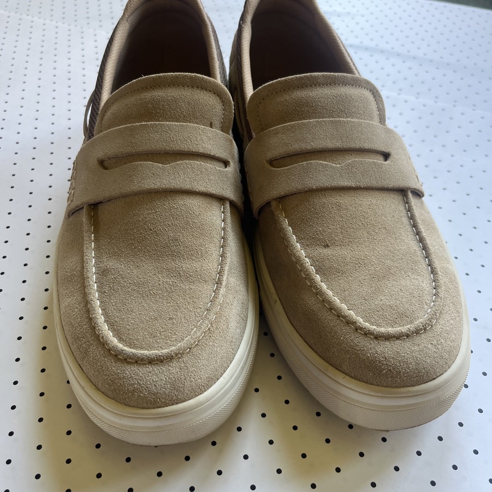 Aldo Pillow Walk Suede Sneakers Mens 13 Beige Casual Lace Up Shoes